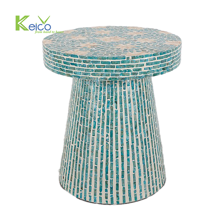 Rattan Export Mother of pearl side table new collection - REX-8423070251