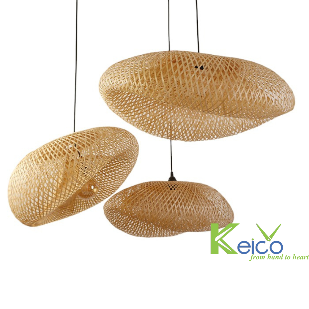 Rattan Export Lampada a sospensione in bambù intrecciato 58x47x25 60x45x20 80x55x25 cm - REX-8423061303