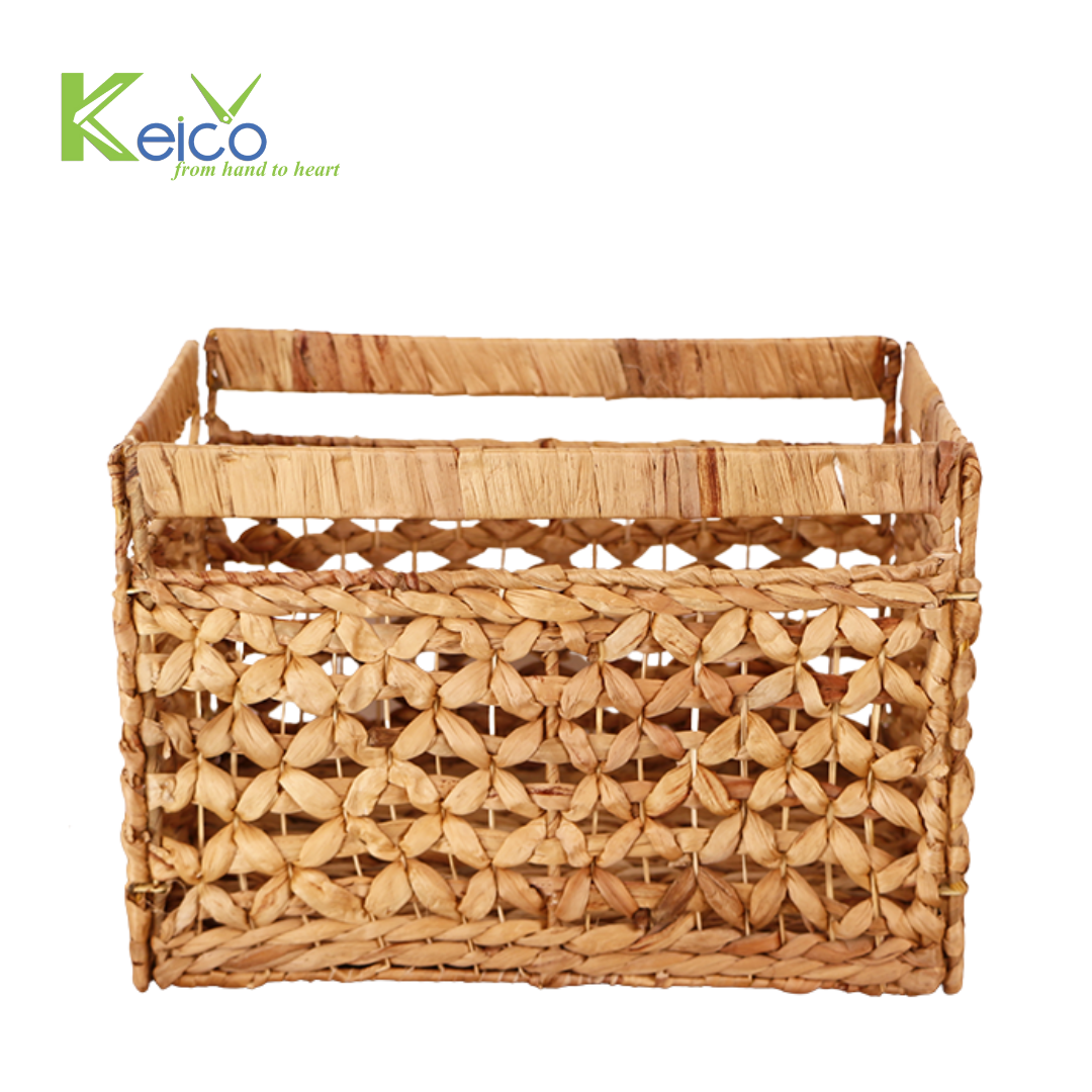 Rattan Export Rechteckiger Wasserhyazinthenkorb 25x37cm für den Großhandel, hergestellt in Vietnam - REX-8423061017