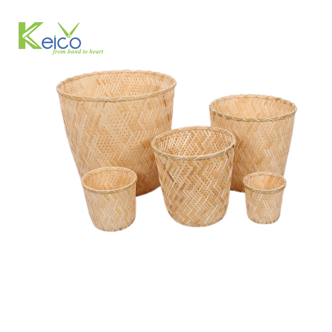Rattan Export Wholesale bamboo pot 5 size made in Vietnam - REX-8423060818