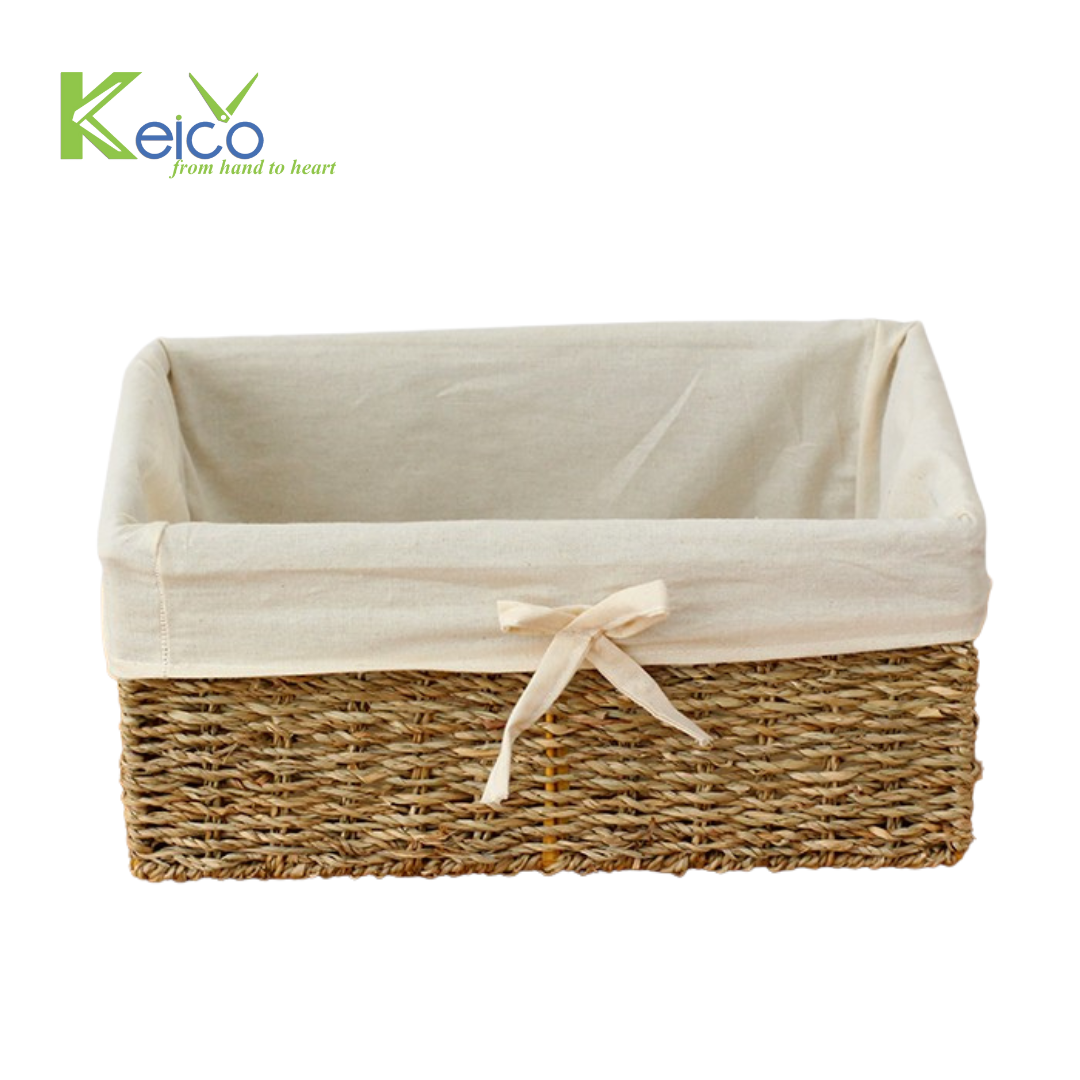 Rattan Export Seegras-Aufbewahrungskorb 40x25x16,5cm für den Großhandel, hergestellt in Vietnam - REX-8423060816
