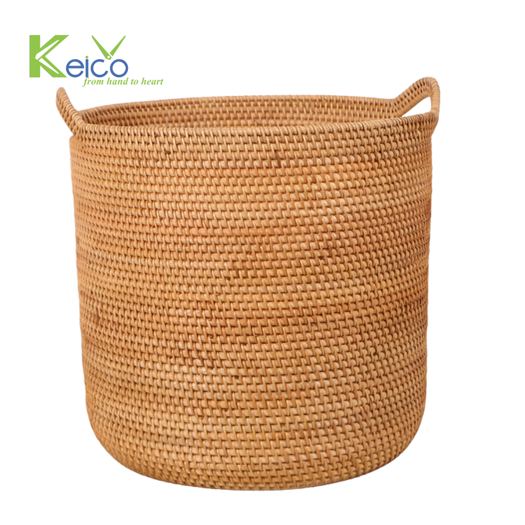 Rattan Export Wholesale decorative rattan basket 45x45cm made in Vietnam - REX-8423060917