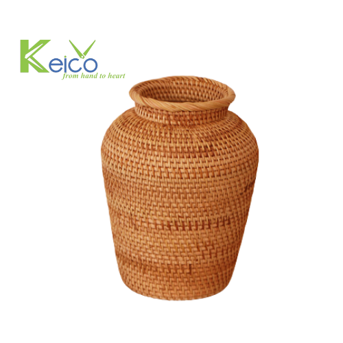 Rattan Export Wholesale rattan vases for home decor 16×20 cm made in Vietnam - REX-8423060828