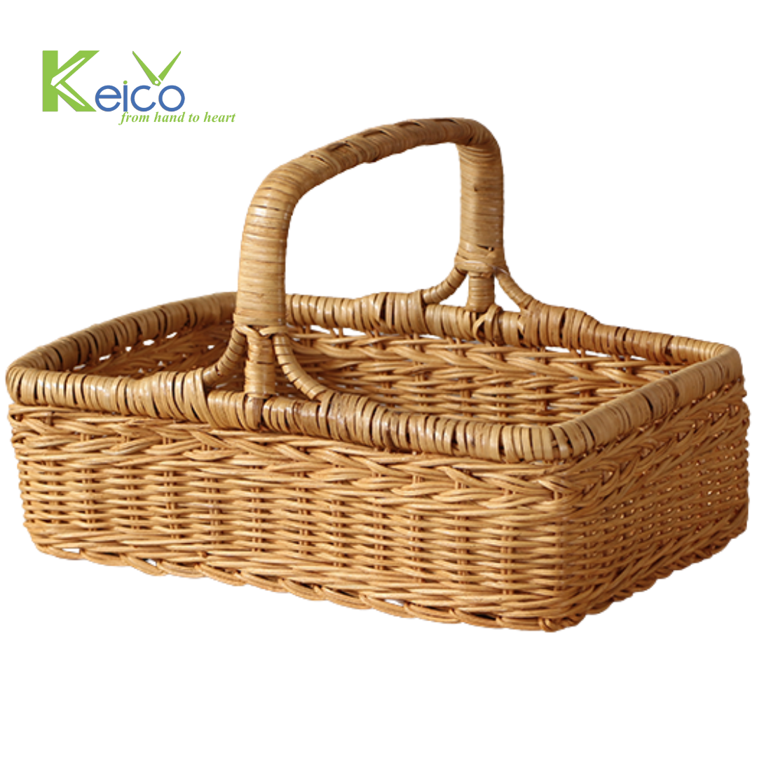 Rattan Export Wholesale rattan picnic basket small size 34x25x22cm made in Vietnam - REX-8423060614