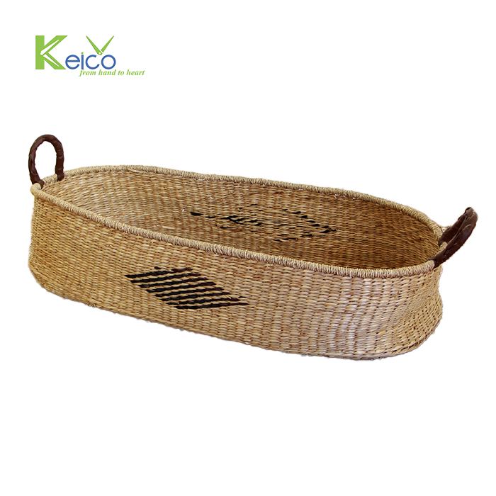 Rattan Export Seagrass decorative baby changing basket wholesale - REX-8423060410