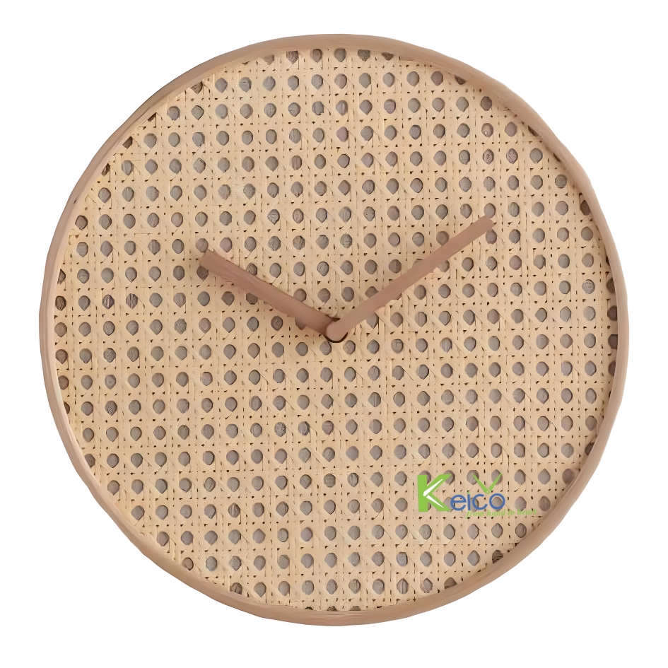 Rattan Export Rattan Webbing and Wooden Wall Clock/ Table Clock For Wall Hanging Decoration - REX-8423082814-2-1-1