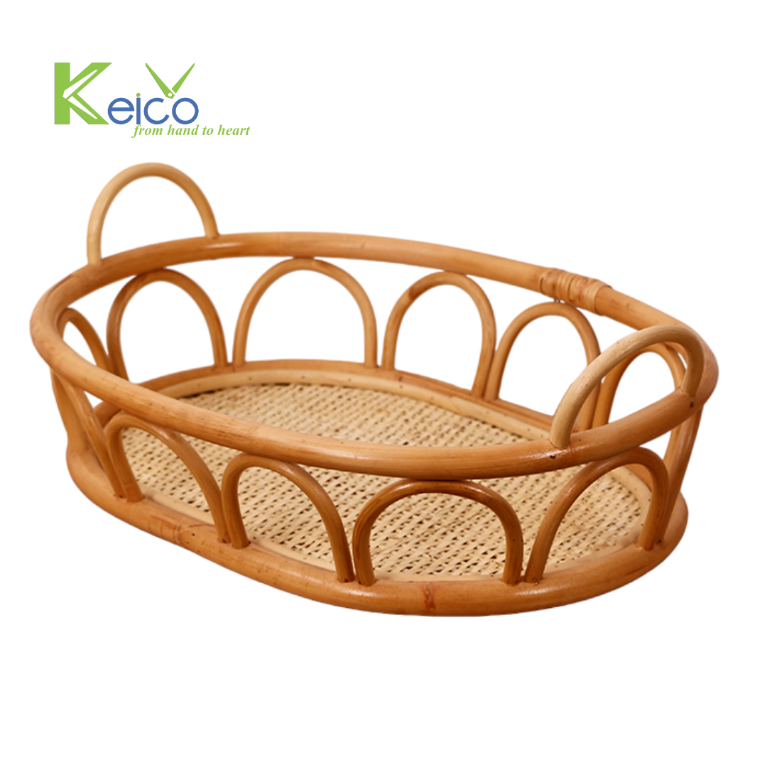 Rattan Export Vassoio in rattan naturale bestseller all’ingrosso, prodotto in Vietnam - REX-8423062313