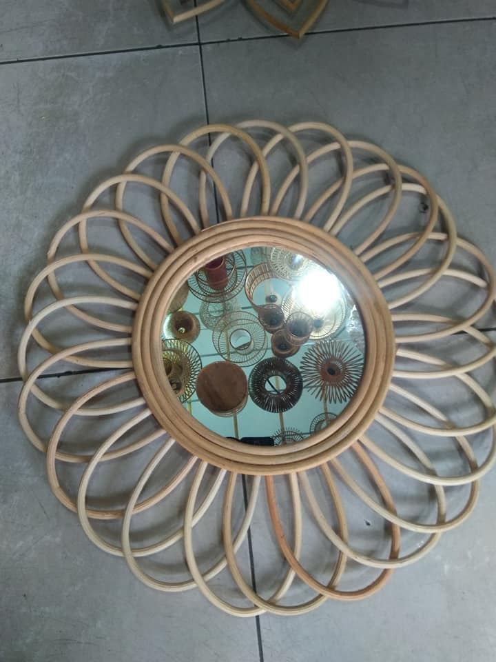 Rattan Export Specchio in rattan Design 11