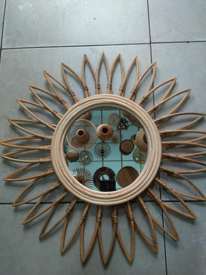 Rattan Export Espejo de ratán Diseño 14