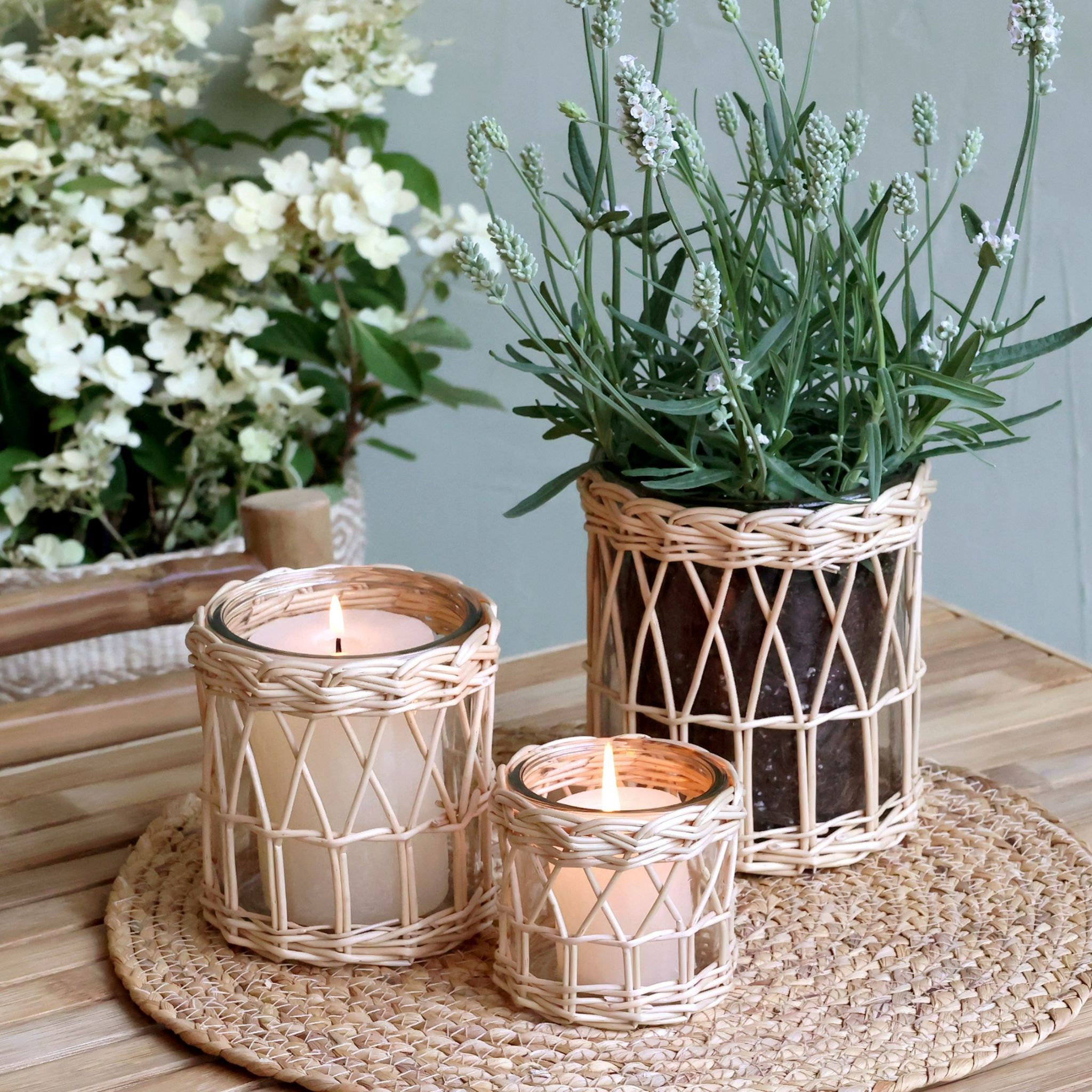 Rattan Export Portavasos de ratán Diseño 01