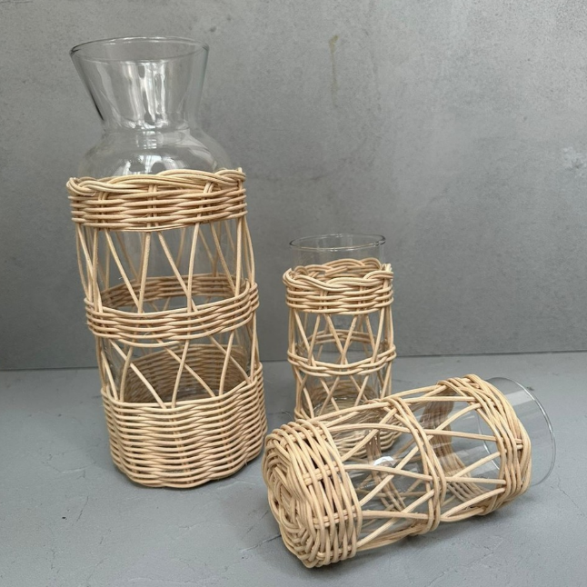 Rattan Export Đế giữ cốc mây Mẫu 04