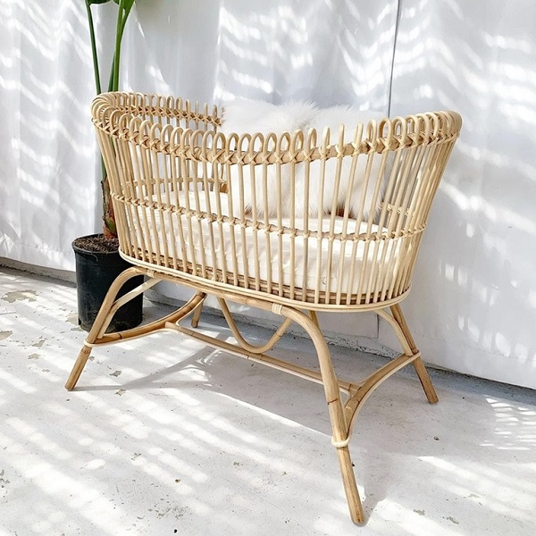 Rattan Export Culla per bambini in rattan Design 08