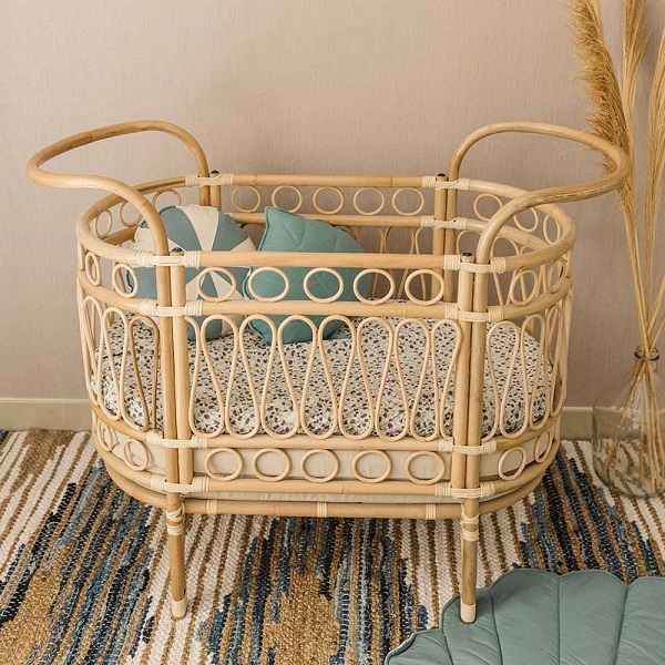 Rattan Export Cuna de bebé de ratán Diseño 09
