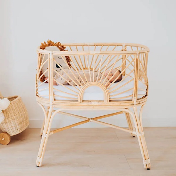 Rattan Export Culla per bambini in rattan Design 12