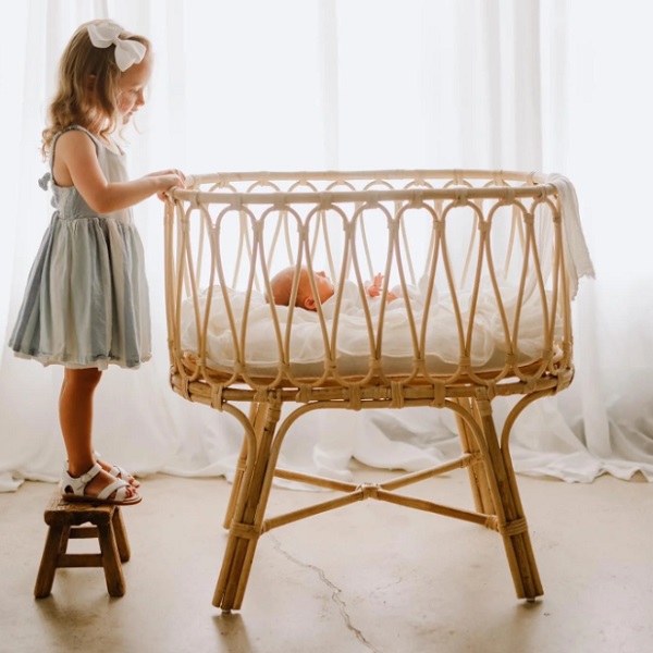 Rattan Export Babywiege aus Rattan Design 13