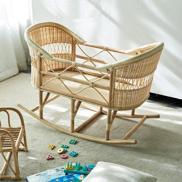 Rattan Export Rattan Baby Cradle Design 15
