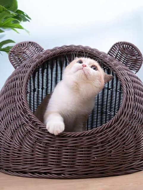 Rattan Export Haustierbett aus Rattan Design 02