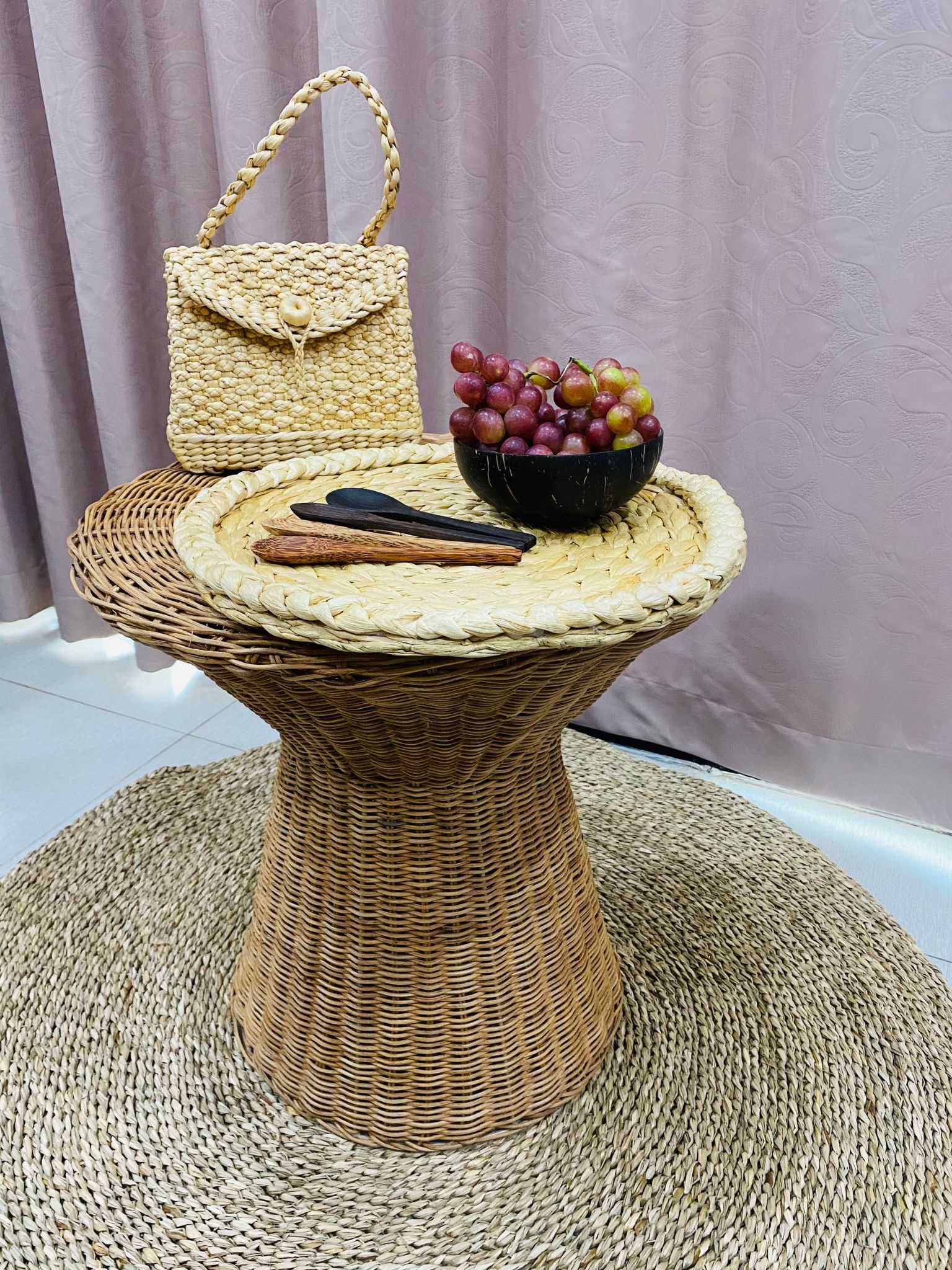 Rattan Export Ghế đẩu mây Mẫu 05