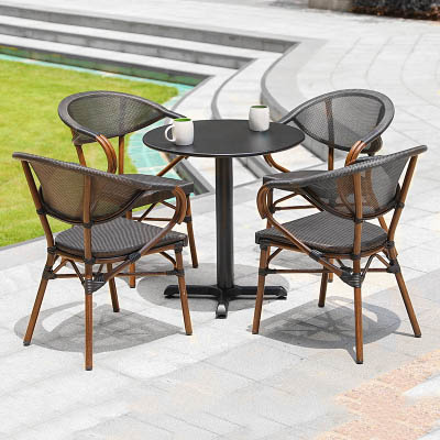 Rattan Export Conjunto de Mesa y Sillas de Café para Exterior NK01 - REX-BCF-NK01