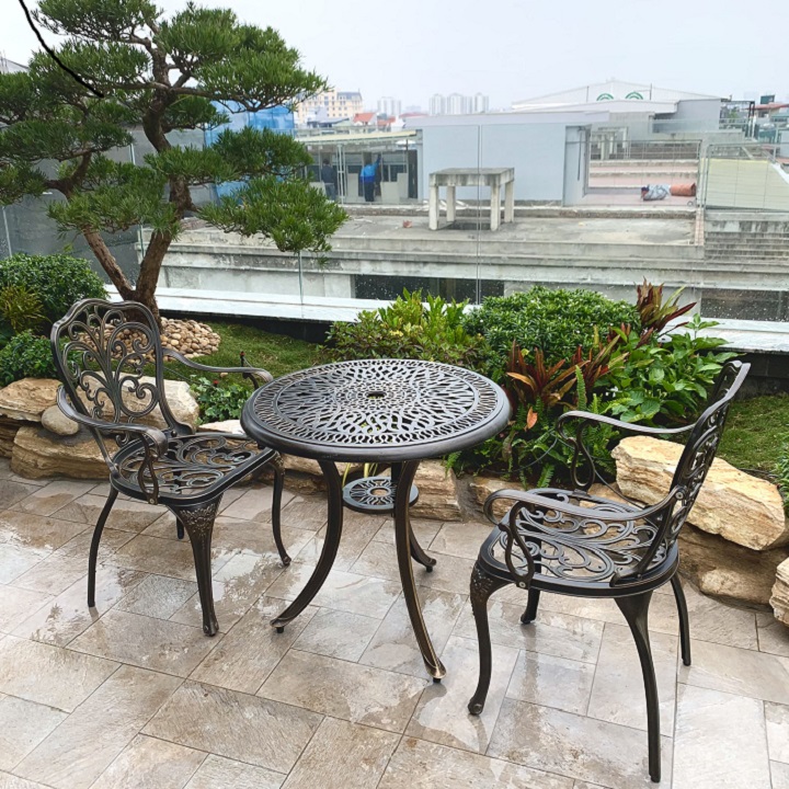 Rattan Export Set di Mobili in Alluminio Pressofuso - REX-D68-2GTV