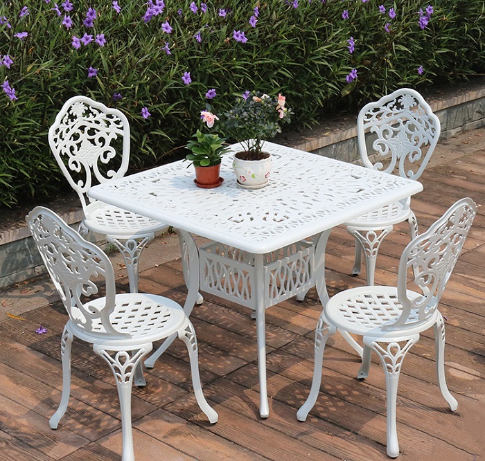 Rattan Export Set di Mobili in Alluminio Pressofuso D90-MT - REX-D90-4GMT