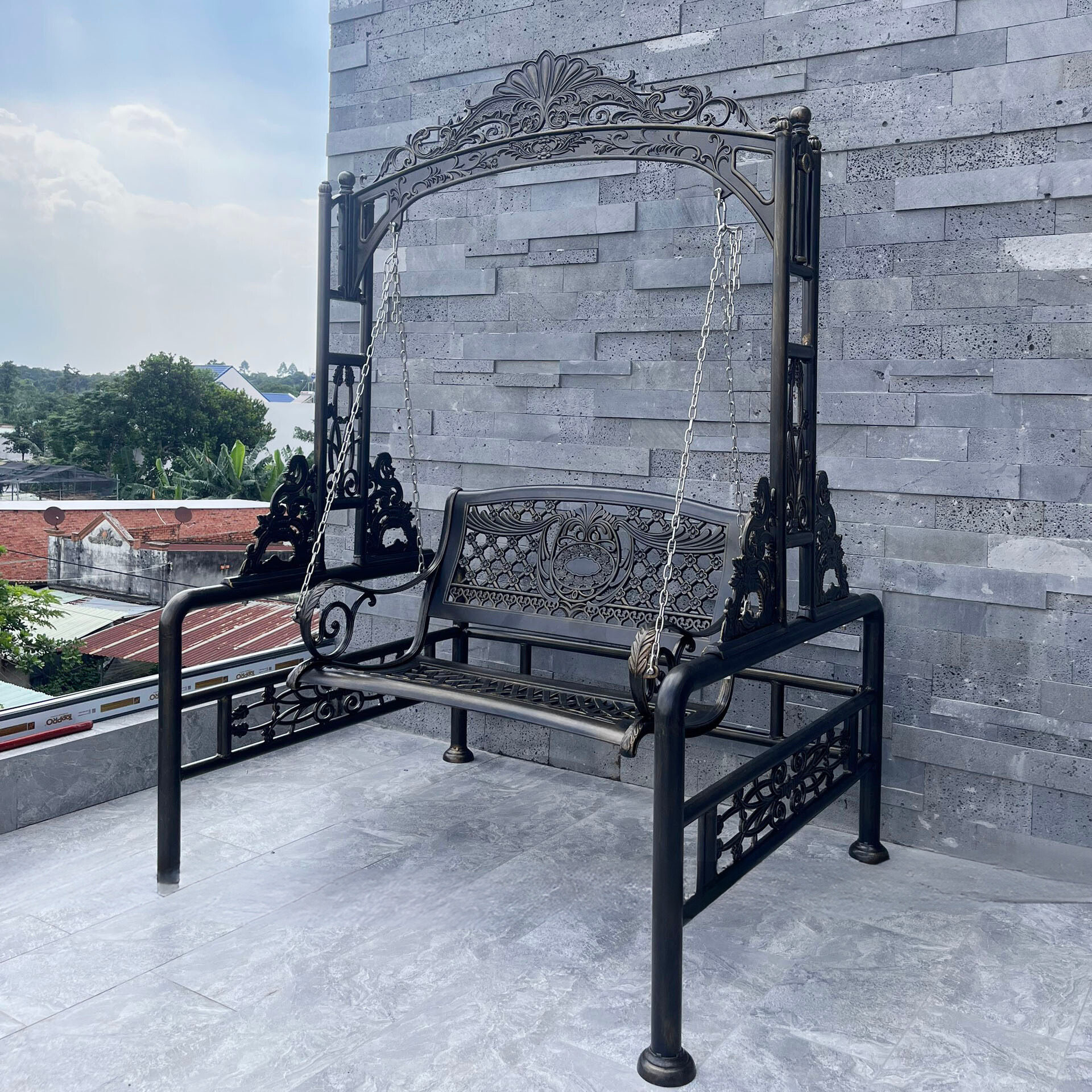 Rattan Export Xích Đu Ngoài Trời Nhôm Đúc - REX-BA-NĐ-M4