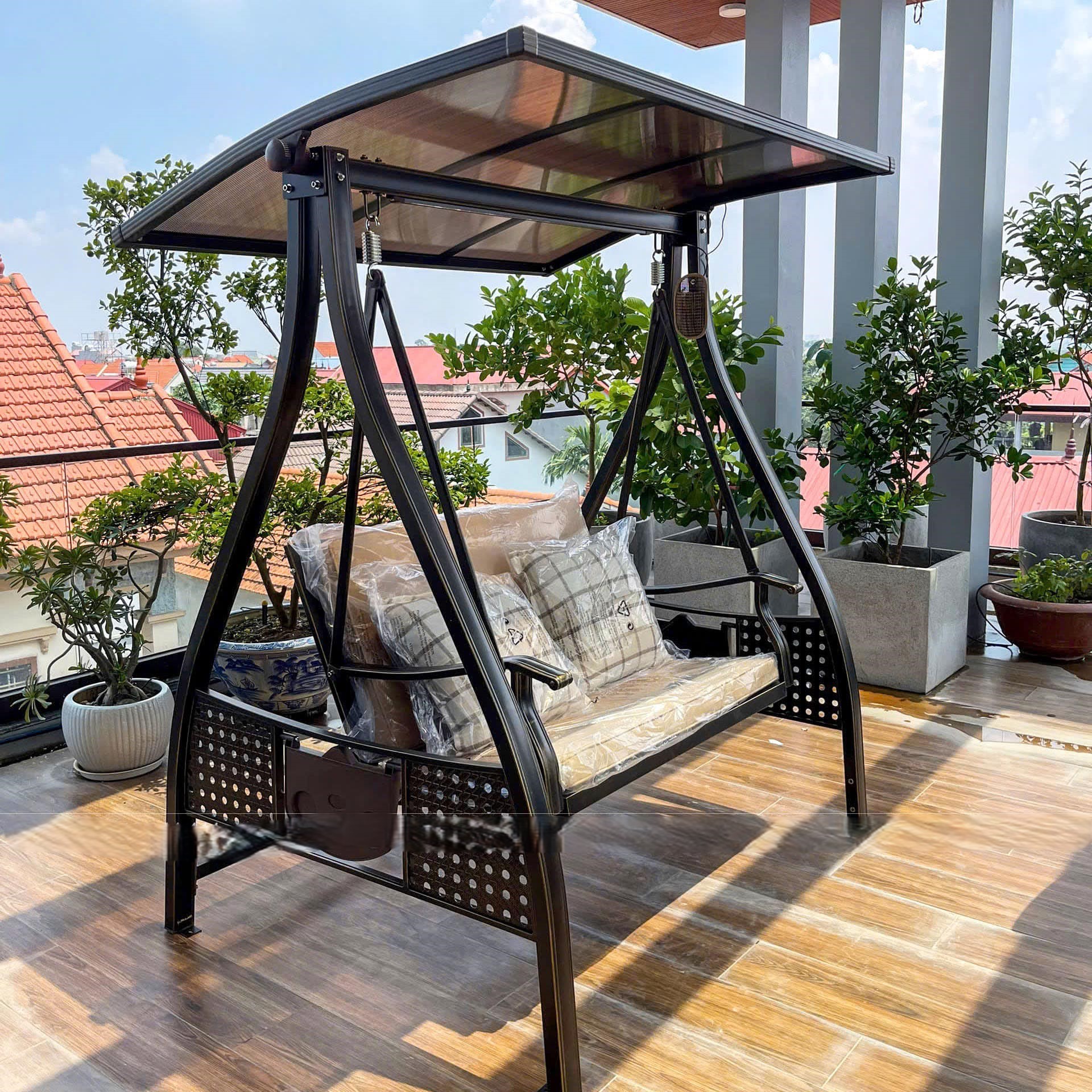 Rattan Export Xích Đu Ngoài Trời Nhôm Đúc - REX-XD-MD-2C
