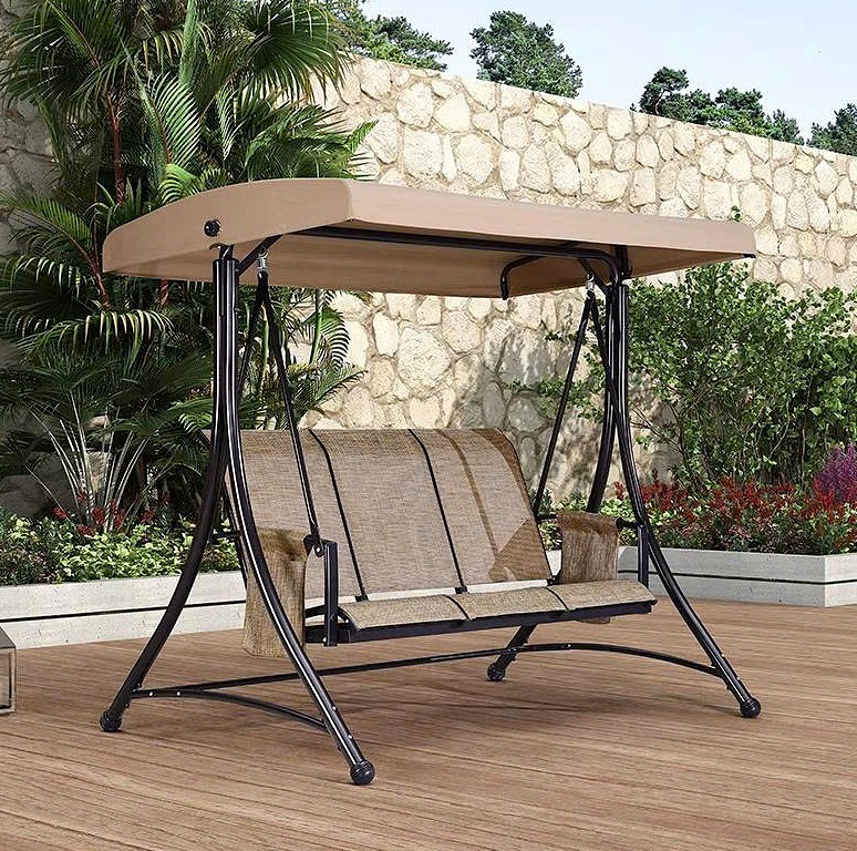 Rattan Export Outdoor Swing 3-Seat with Canopy - REX-XDV-3C
