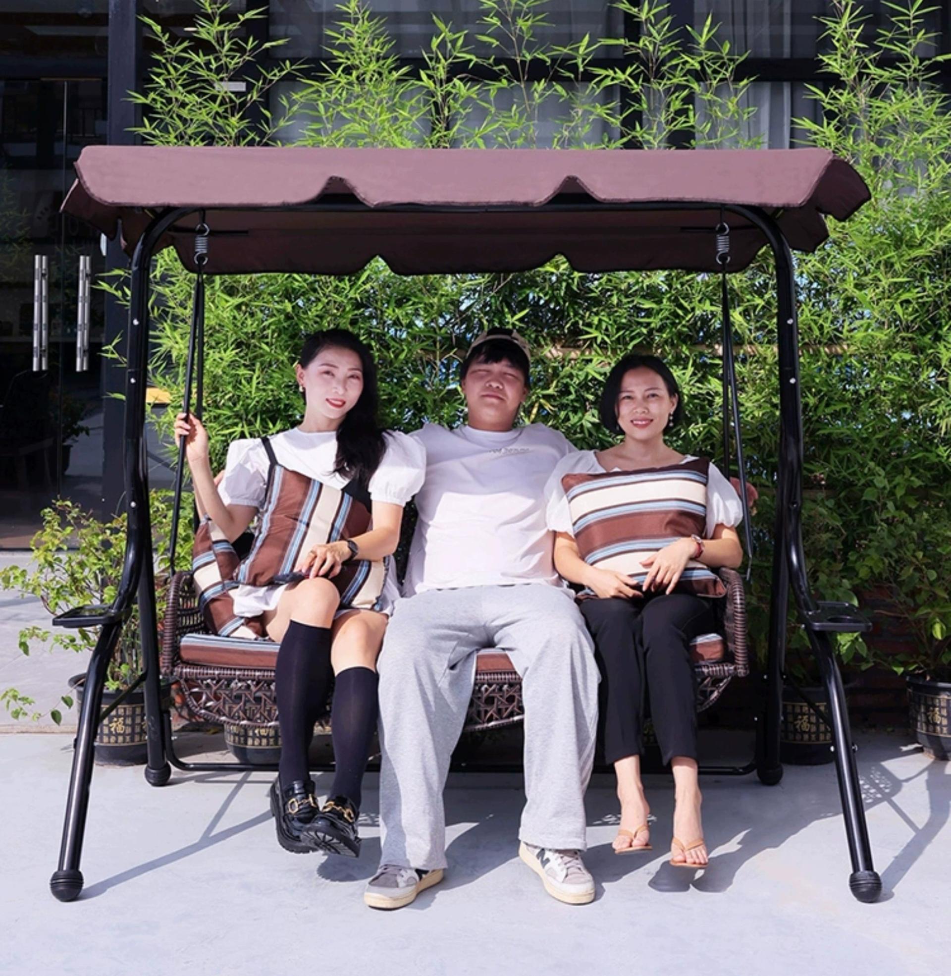 Rattan Export Garden Swing 3-Seat - REX-XDM-3C