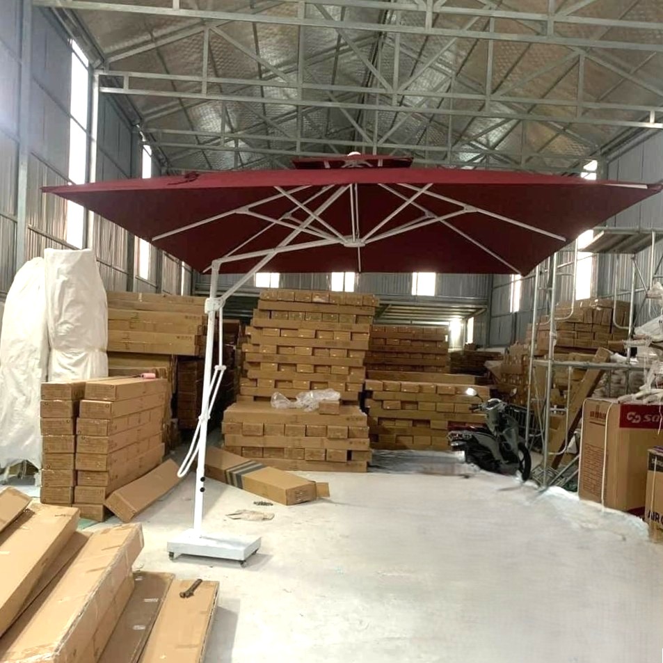 Rattan Export Quadratischer Ampelschirm 3M - REX-DLT-3M