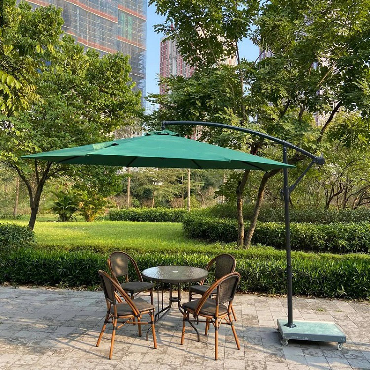 Rattan Export Round Cantilever Cafe Umbrella 3m - REX-DCF-3M
