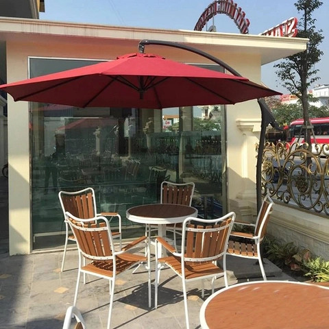 Rattan Export Gebogener runder Ampelschirm 3m - REX-DC-3M
