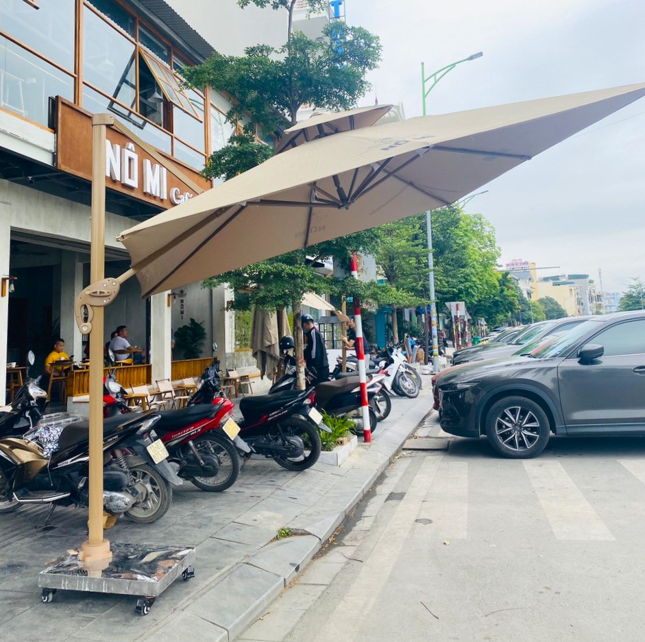 Rattan Export Dù Lệch Tâm Vuông 3M Hợp Kim Nhôm - REX-DLTV-3M