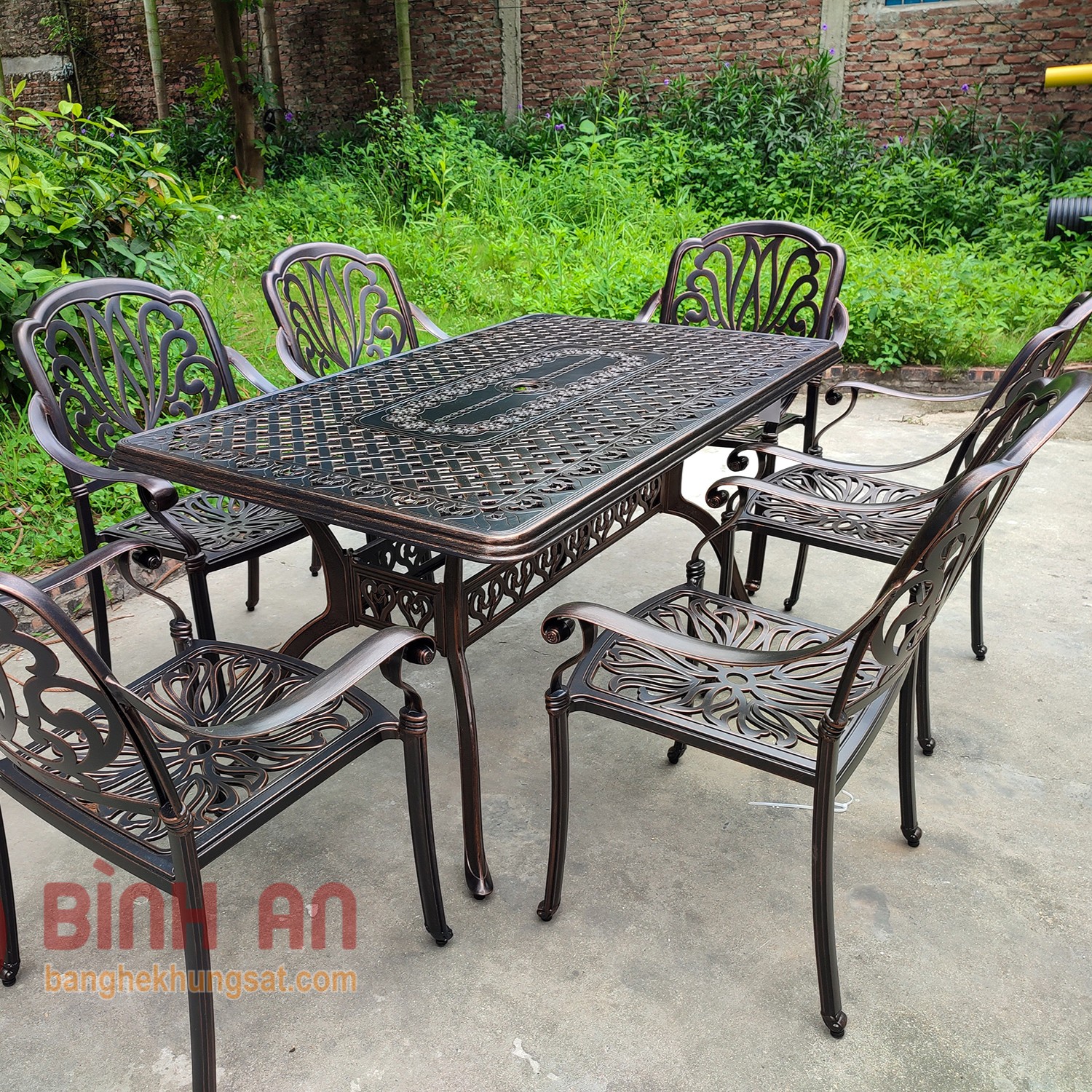 Rattan Export Muebles de Exterior de Aluminio Fundido BA-D150 - REX-BA150-6G
