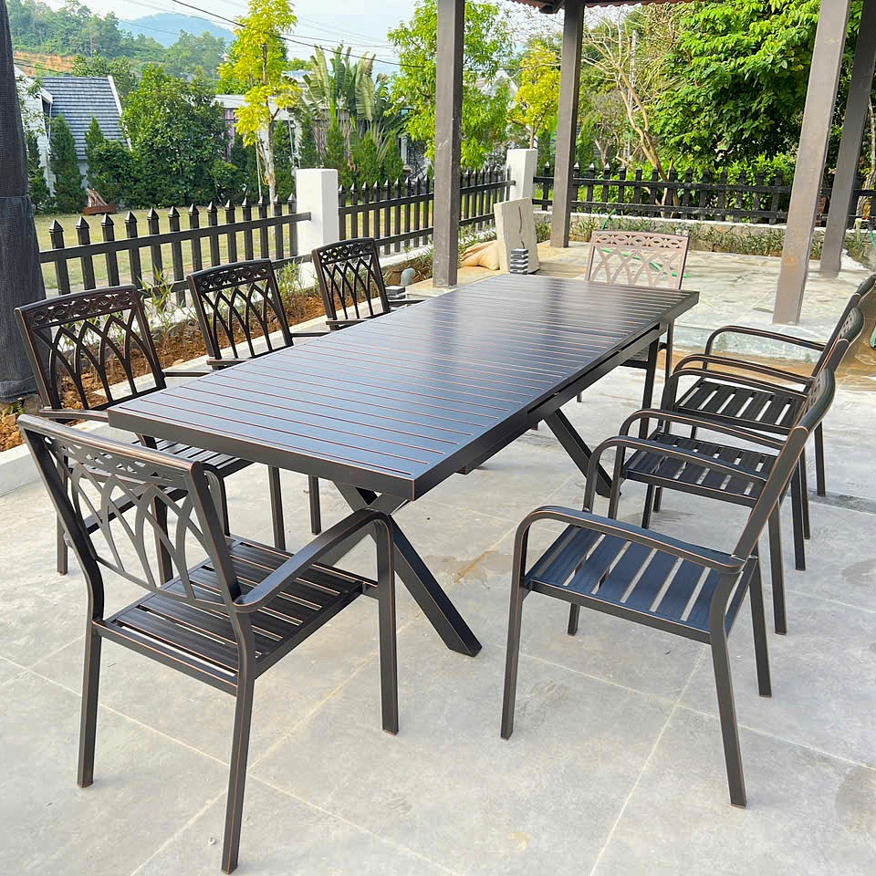 Rattan Export Set di Mobili in Alluminio Pressofuso Intelligente HCN180/240 - REX-D180/240
