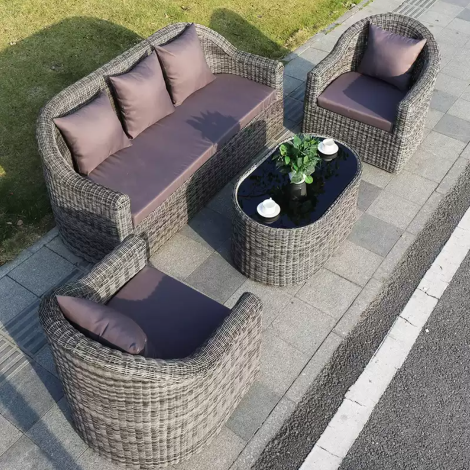 Rattan Export Conjunto de Sofá de Exterior Ratán Sintético Relax BA06 - REX-SF-BA06