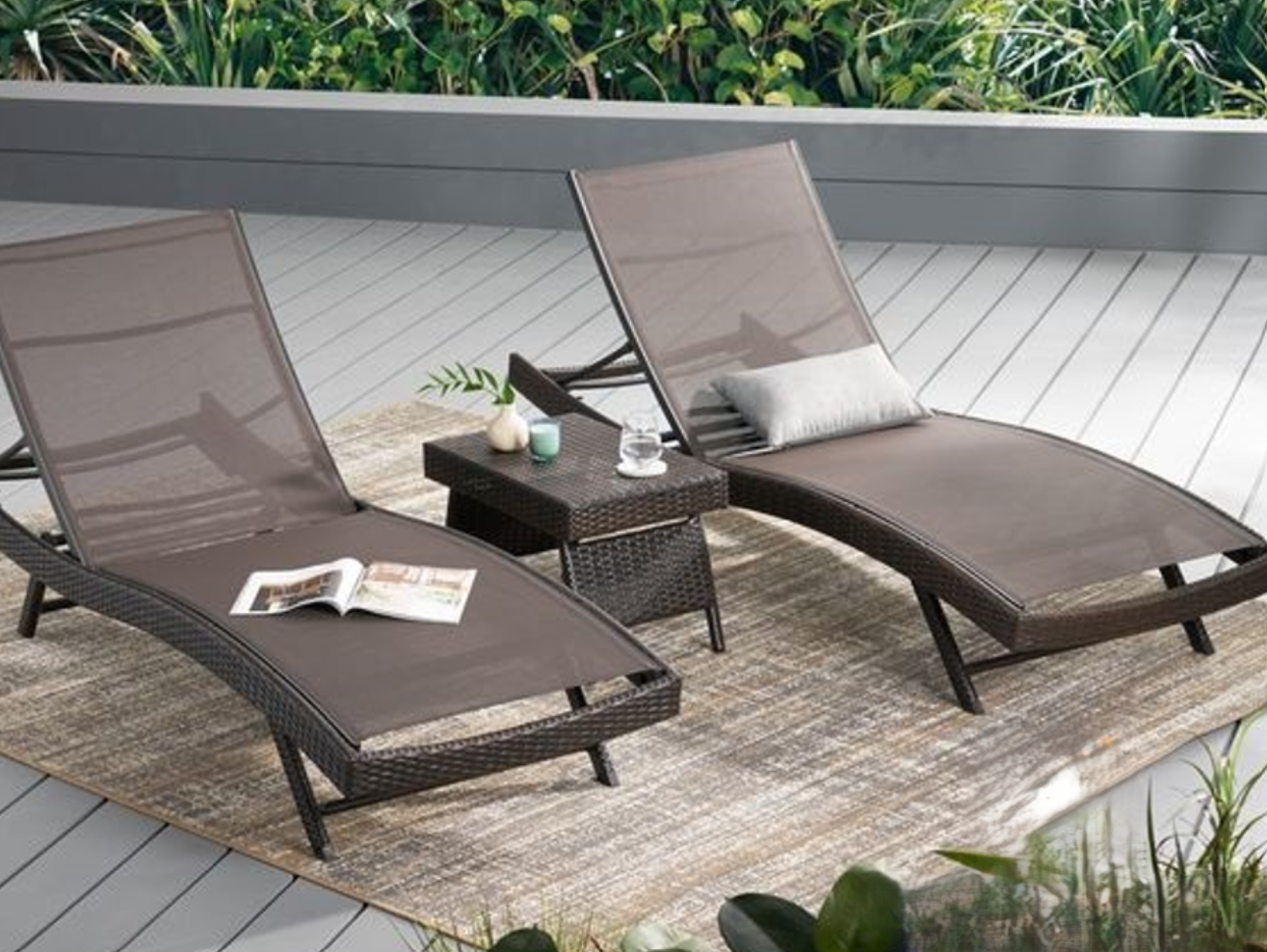 Rattan Export Strand-Sonnenliege BA05