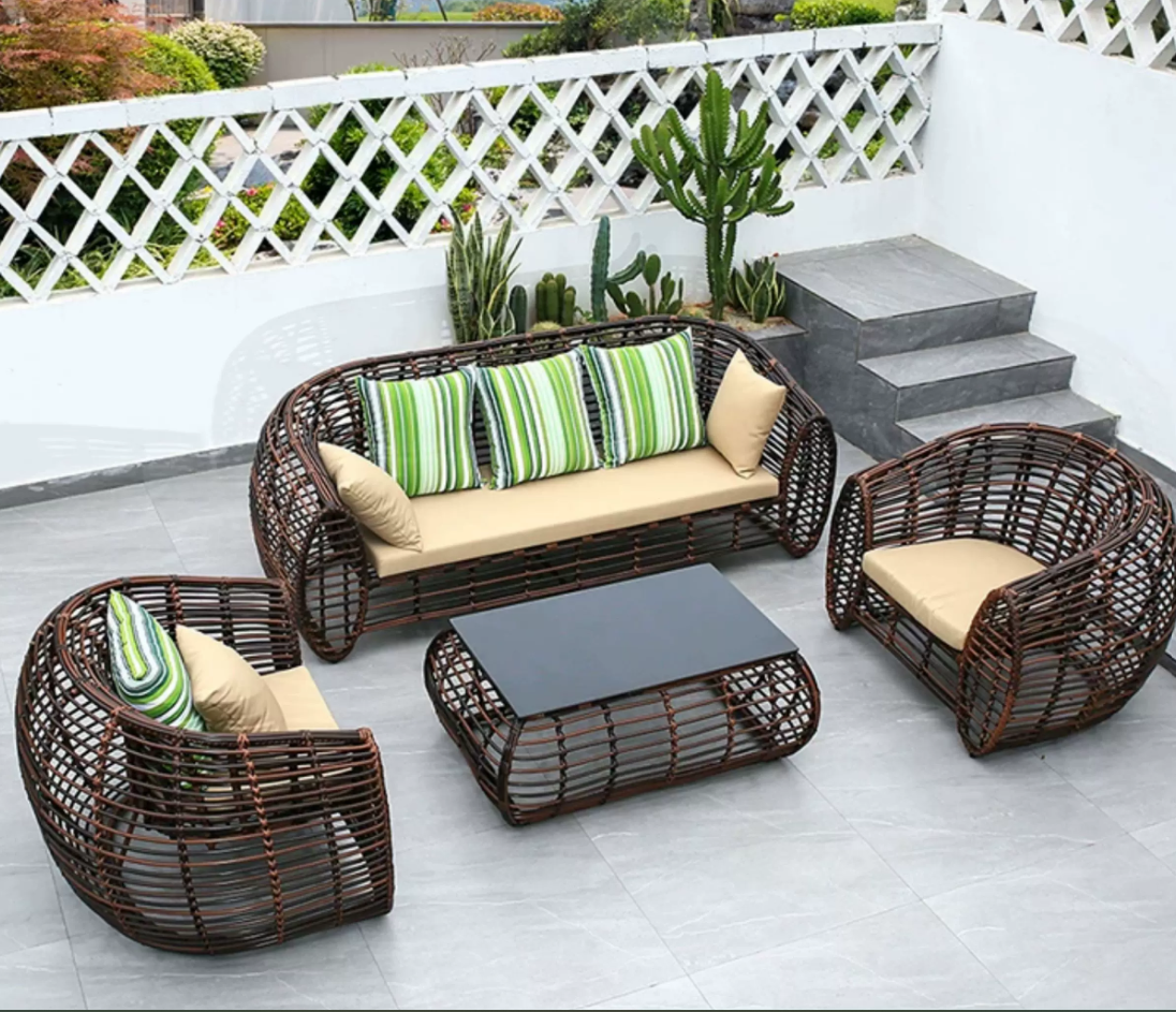 Rattan Export Set Divano da Giardino Premium SF09
