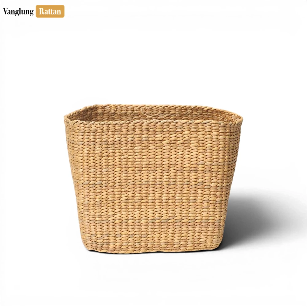 Rattan Export Luxury Leather Flap Water Hyacinth Tote Bag - REX-BG085007