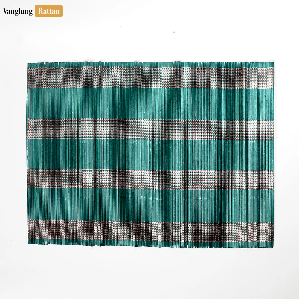 Rattan Export Bulk Woven Bamboo Table Placemats - Durable Colorful Dining Mat for Hospitality and Catering Use - REX-UP058009
