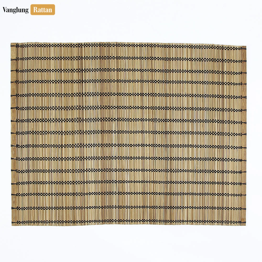 Rattan Export Wholesale Striped Bamboo Placemat - Washable Restaurant Table Mat and Bulk Cafe Dining Décor - REX-UP058007