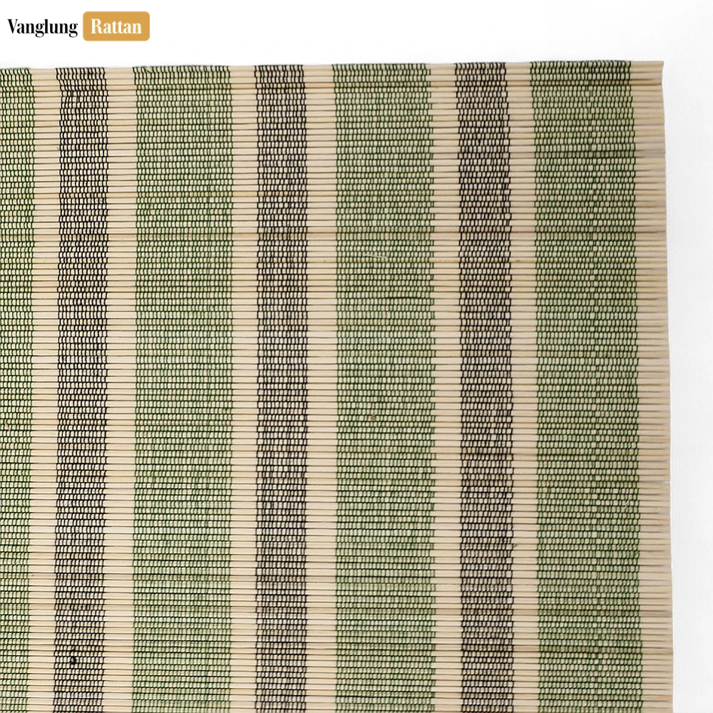 Rattan Export Wholesale Bamboo Placemat - Striped Woven Table Mat for Hotel and Restaurant Use - REX-UP058004