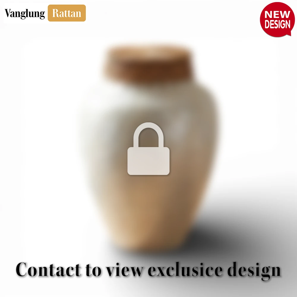 Rattan Export Wholesale Mother of Pearl Cremation Urn Bulk - Luxury Shell Funeral - REX-UR0126010