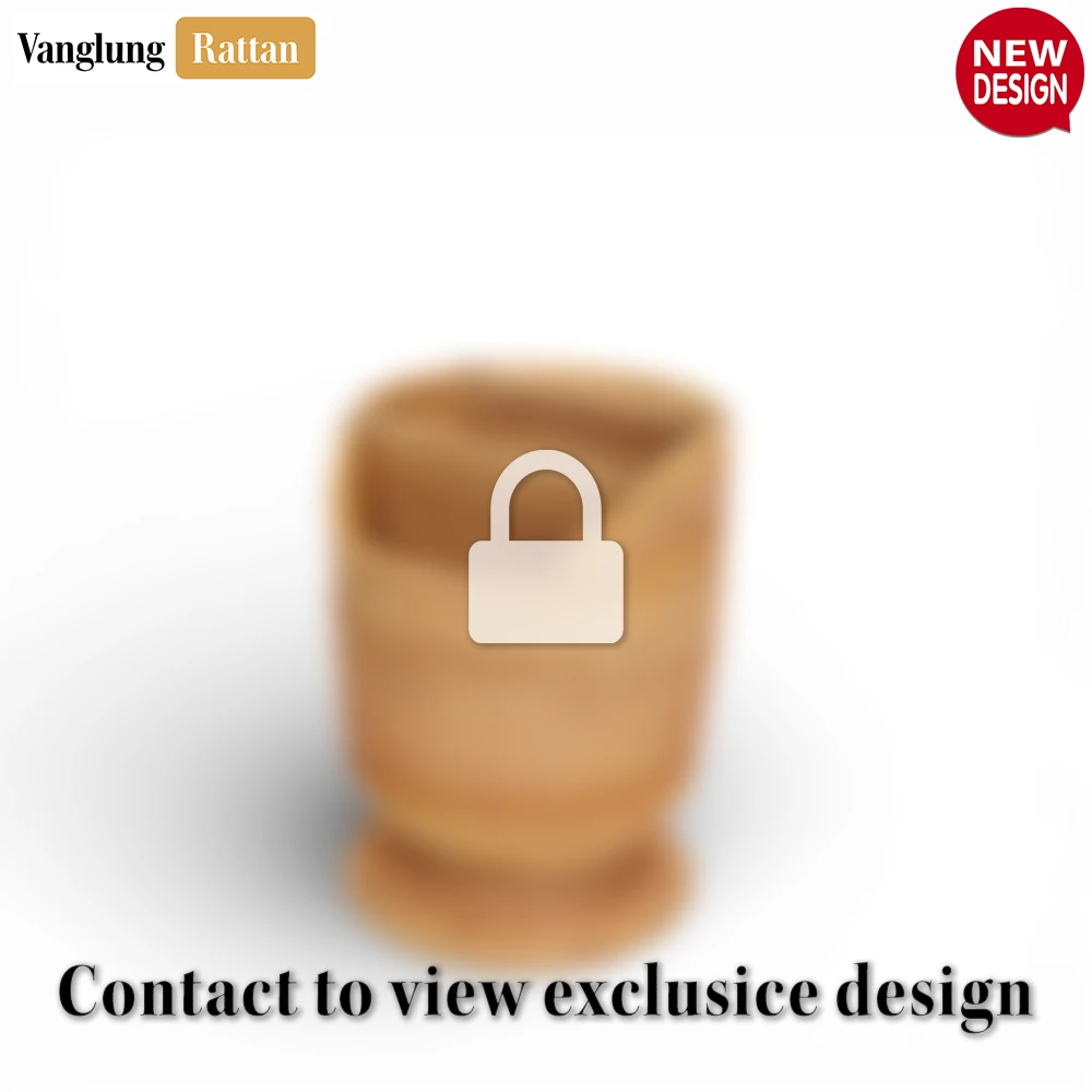Rattan Export Rustic Rattan Pen Holder Cup - Eco-Friendly Office Decor for Daily Organization Use - REX-ST23009