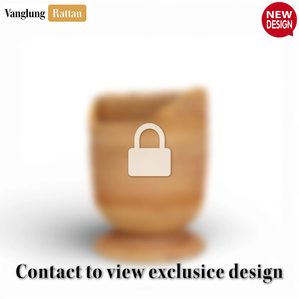 Rattan Export Rustic Rattan Pen Holder Cup - Eco-Friendly Office Decor for Daily Organization Use - REX-ST23009