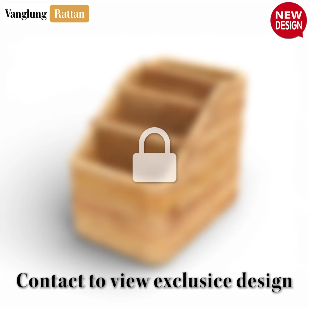 Rattan Export Woven Rattan Pen Holder for Office Desk - Multi-Use Pen, Pencil, and Accessory Storage - REX-ST23008