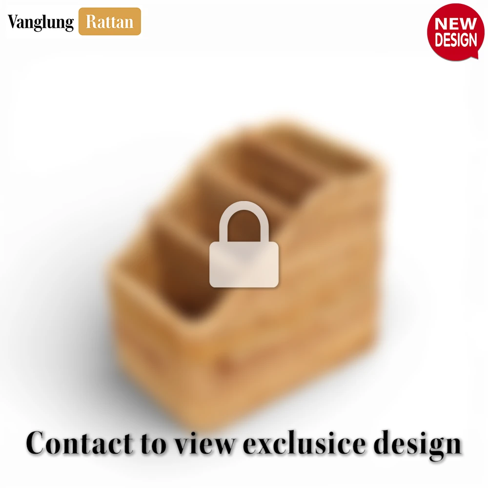 Rattan Export Woven Rattan Pen Holder for Office Desk - Multi-Use Pen, Pencil, and Accessory Storage - REX-ST23008