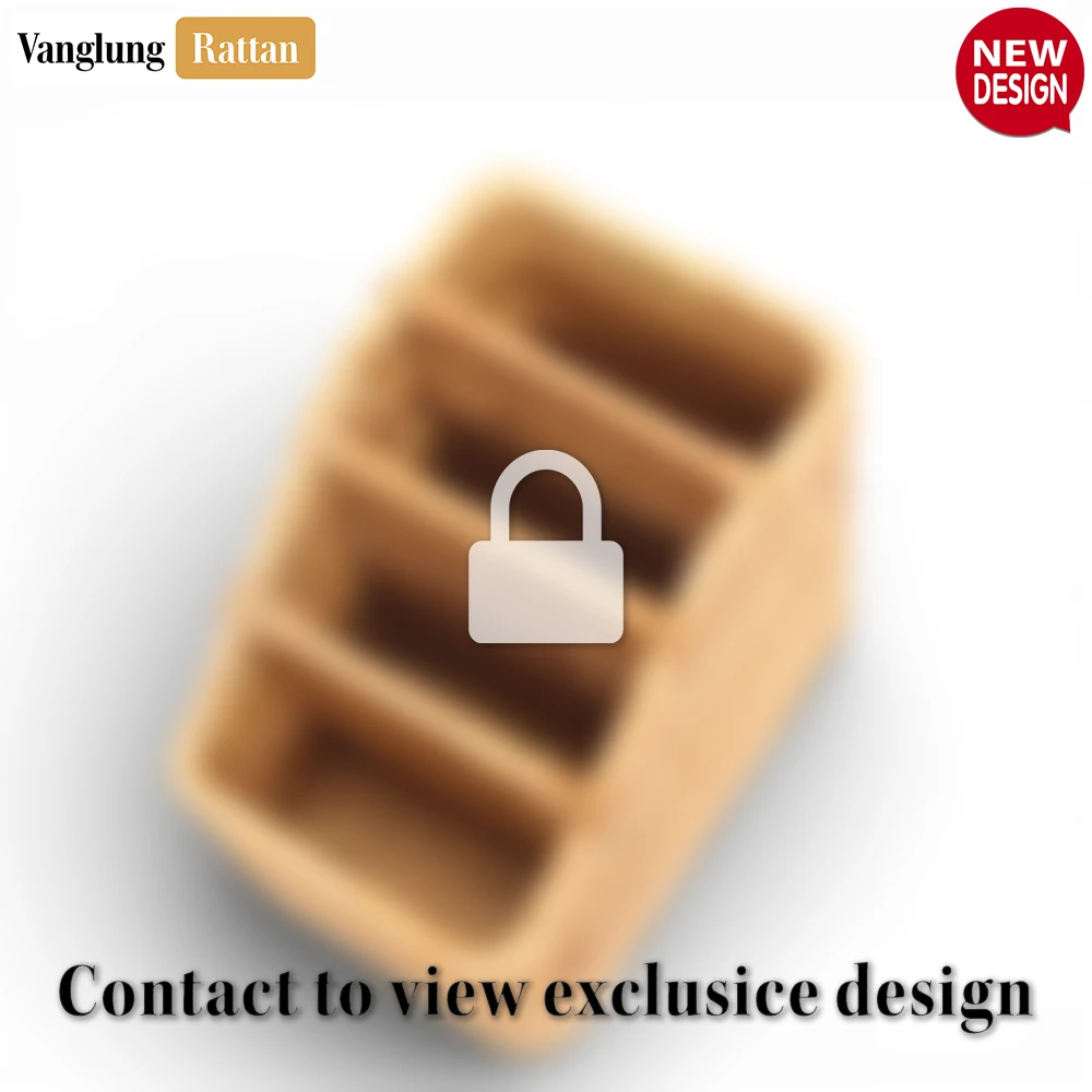 Rattan Export Woven Rattan Pen Holder for Office Desk - Multi-Use Pen, Pencil, and Accessory Storage - REX-ST23008