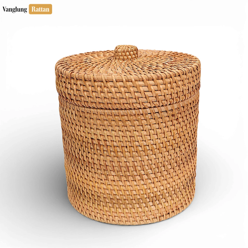 Rattan Export Handcrafted Woven Rattan Ice Pail - Sustainable Drink Service and Party Use Accessory - REX-ICB022005