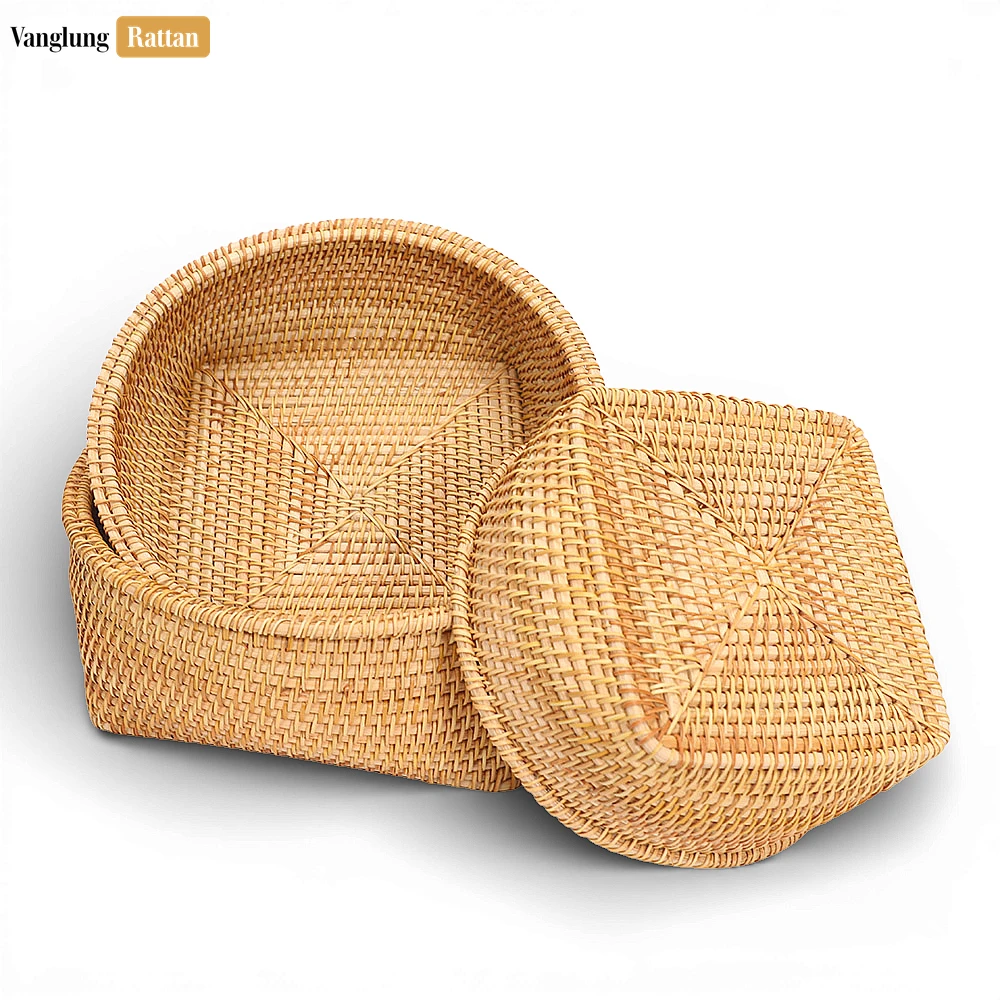 Rattan Export Thân thiện với môi trường đan thủ công tự nhiên sợi tự nhiên mây phục vụ Bow - REX-TW01BL0034N